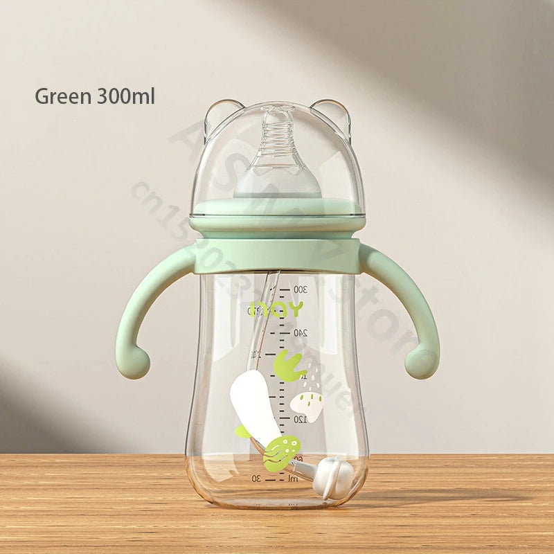 Anti-Colic Baby Bottle with Handles – Wide Neck, 300ml Capacity - Nestling Babies