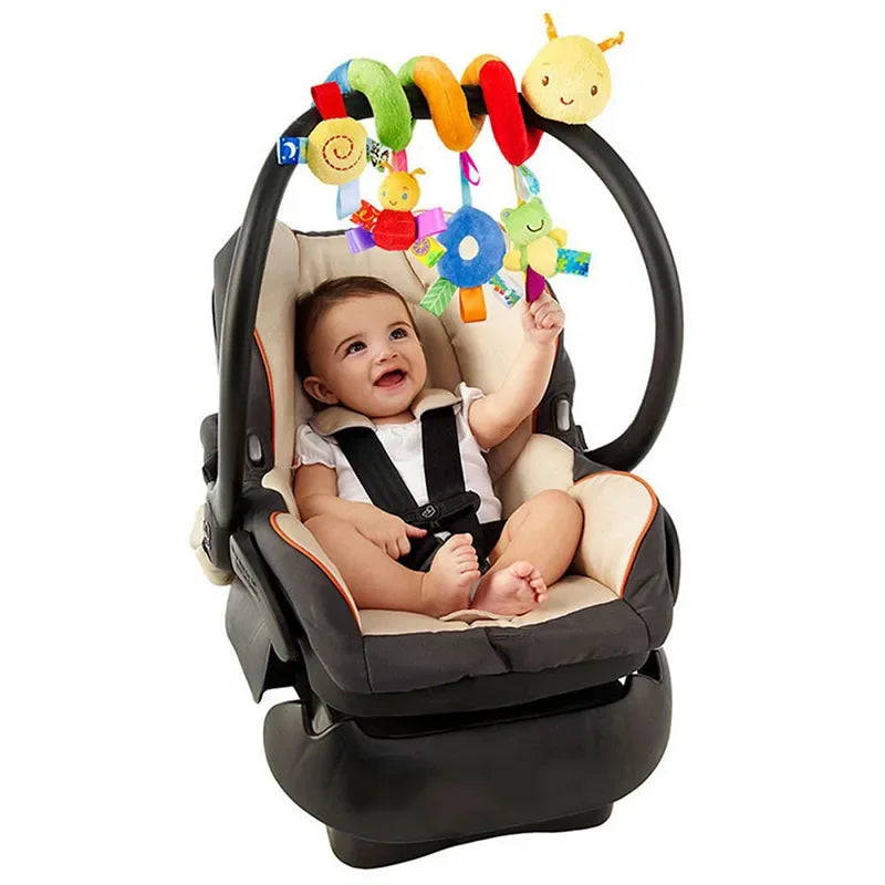 Spiral Baby Crib & Stroller Hanging Rattles Toy – Soft Cotton Mobile for Newborns & Infants - Nestling Babies
