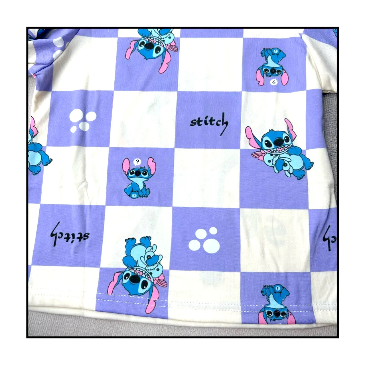 Stitch & Angel Cartoon Pajama Set for Kids – Long Sleeve Sleepwear (4–6Y) - Nestling Babies