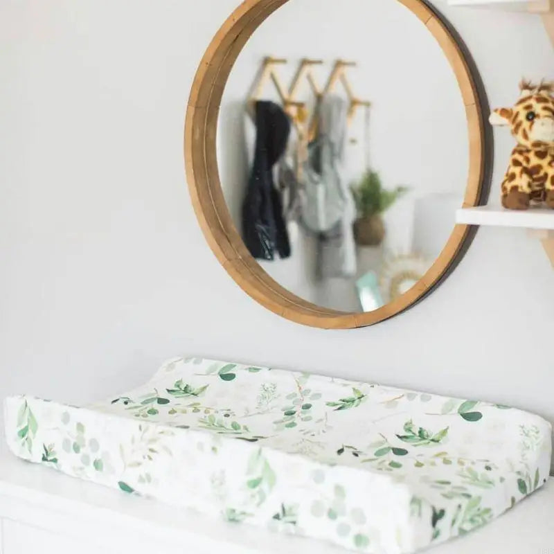 Floral Fitted Crib Sheet – Soft & Stretchy Diaper Changing Pad Cover for Nursery - Nestling Babies