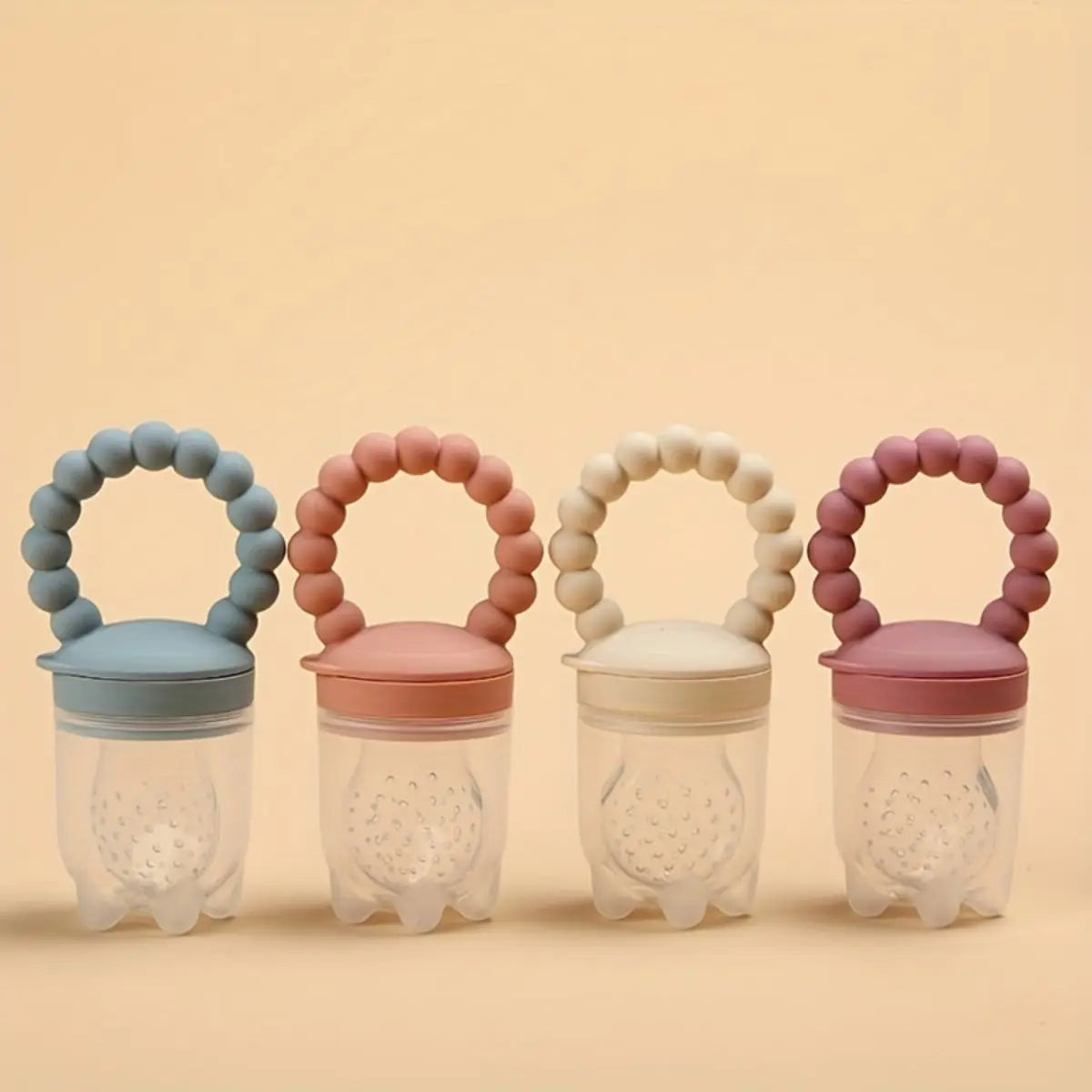 3-Pack Silicone Baby Fruit Feeders – Safe Self-Feeding Pacifiers with Easy-Grip Handles - Nestling Babies