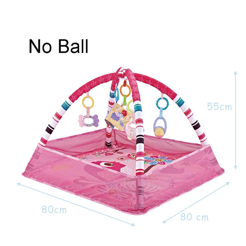 Baby Play Gym with Educational Fitness Frame – Soft Crawling Mat with Toy Rack - Nestling Babies