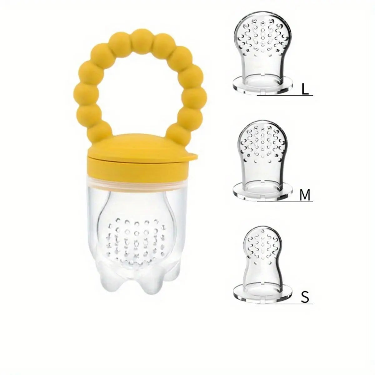 3-Pack Silicone Baby Fruit Feeders – Safe Self-Feeding Pacifiers with Easy-Grip Handles - Nestling Babies