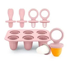 Silicone Baby Popsicle Mold – 6-Cavity Tray for Frozen Teething Treats - Nestling Babies
