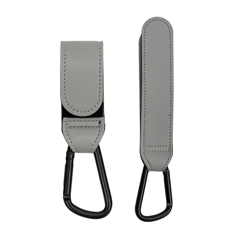 Universal Stroller Hooks – Adjustable PU Leather Baby Bag Clips with Strong Bearing & Multi-Functional Design - Nestling Babies