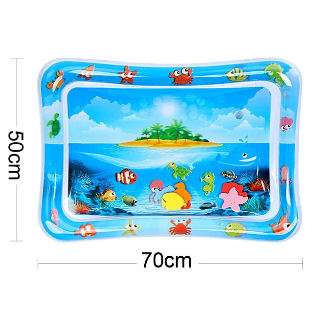 Inflatable Tummy Time Baby Play Mat – Sensory Water Cushion for Infants - Nestling Babies