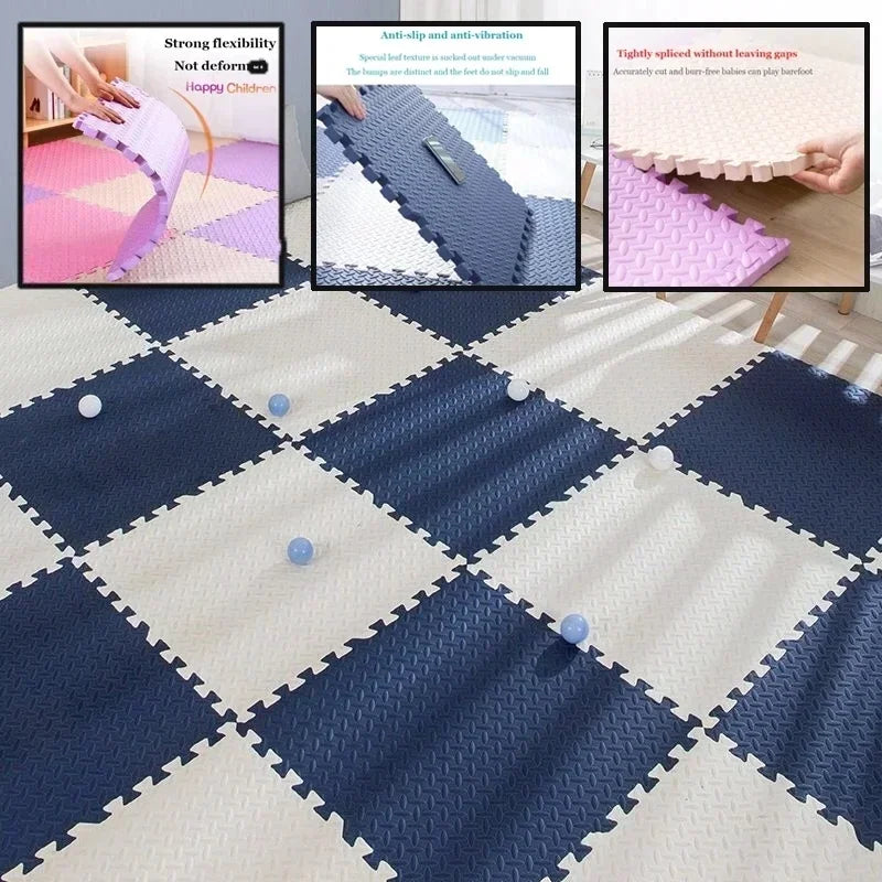 8/16PCS Baby Puzzle Foam Play Mat – Soft Interlocking Floor Tiles for Kids - Nestling Babies