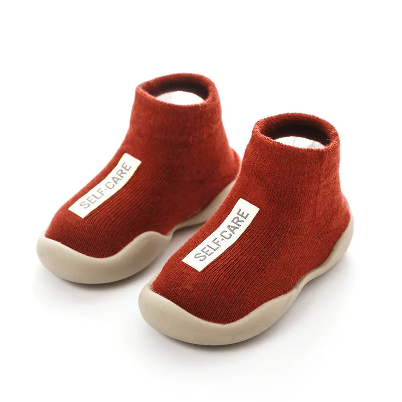 Soft Knit Baby First Walkers – Non-Slip Slip-On Shoes for Toddlers (0–4Y) - Nestling Babies