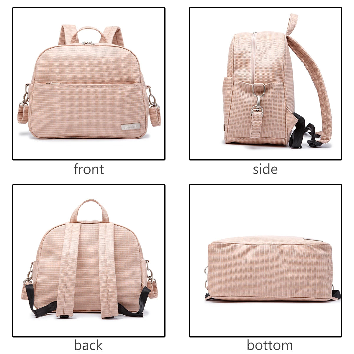 Soboba Stylish Diaper Backpack – Waterproof & Eco-Friendly PU Leather Bag for Modern Moms - Nestling Babies