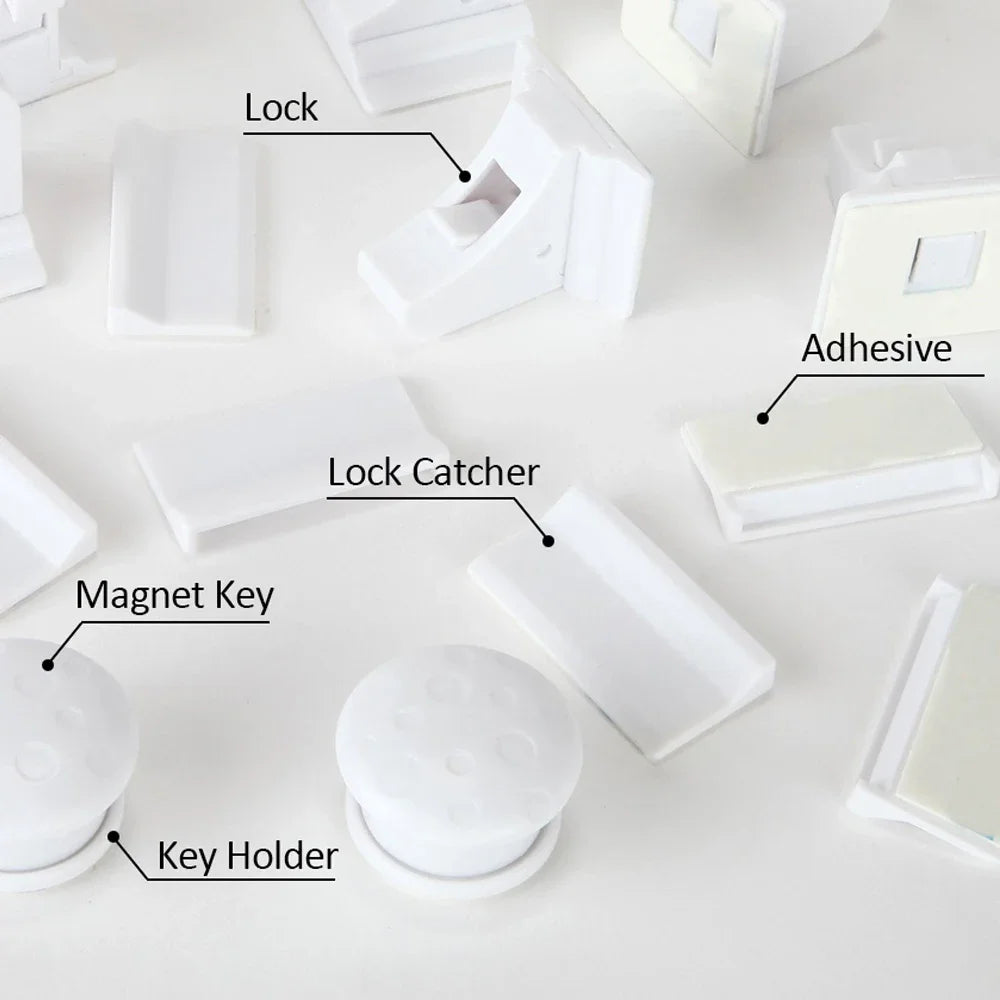 Magnetic Baby Safety Locks – Invisible Childproof Drawer & Cabinet Latches (No Drilling Required) - Nestling Babies