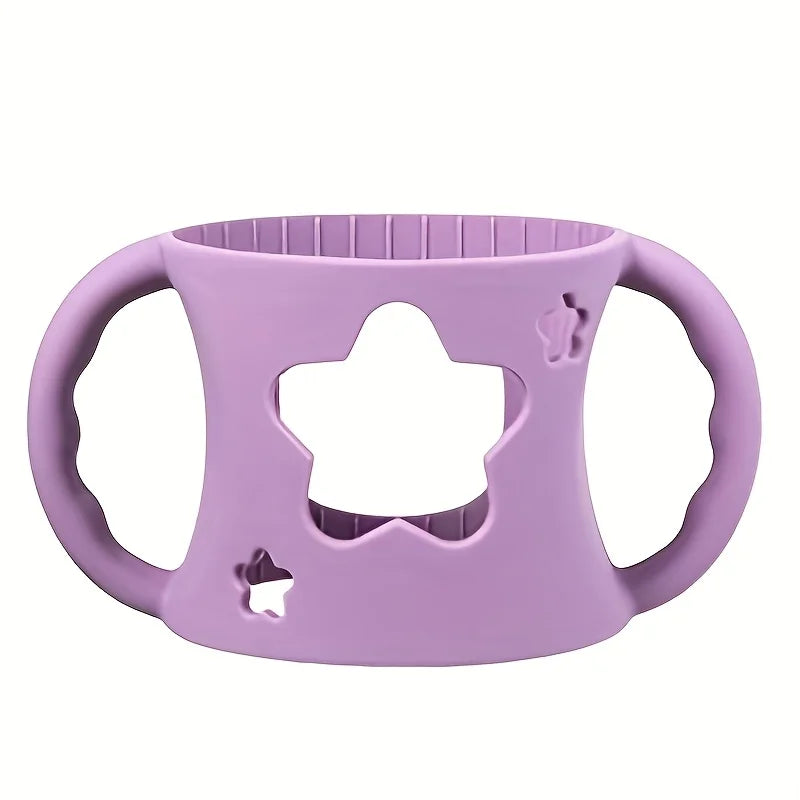 Silicone Bottle Handle Sleeve – Soft Grip for Wide-Neck Baby Bottles - Nestling Babies
