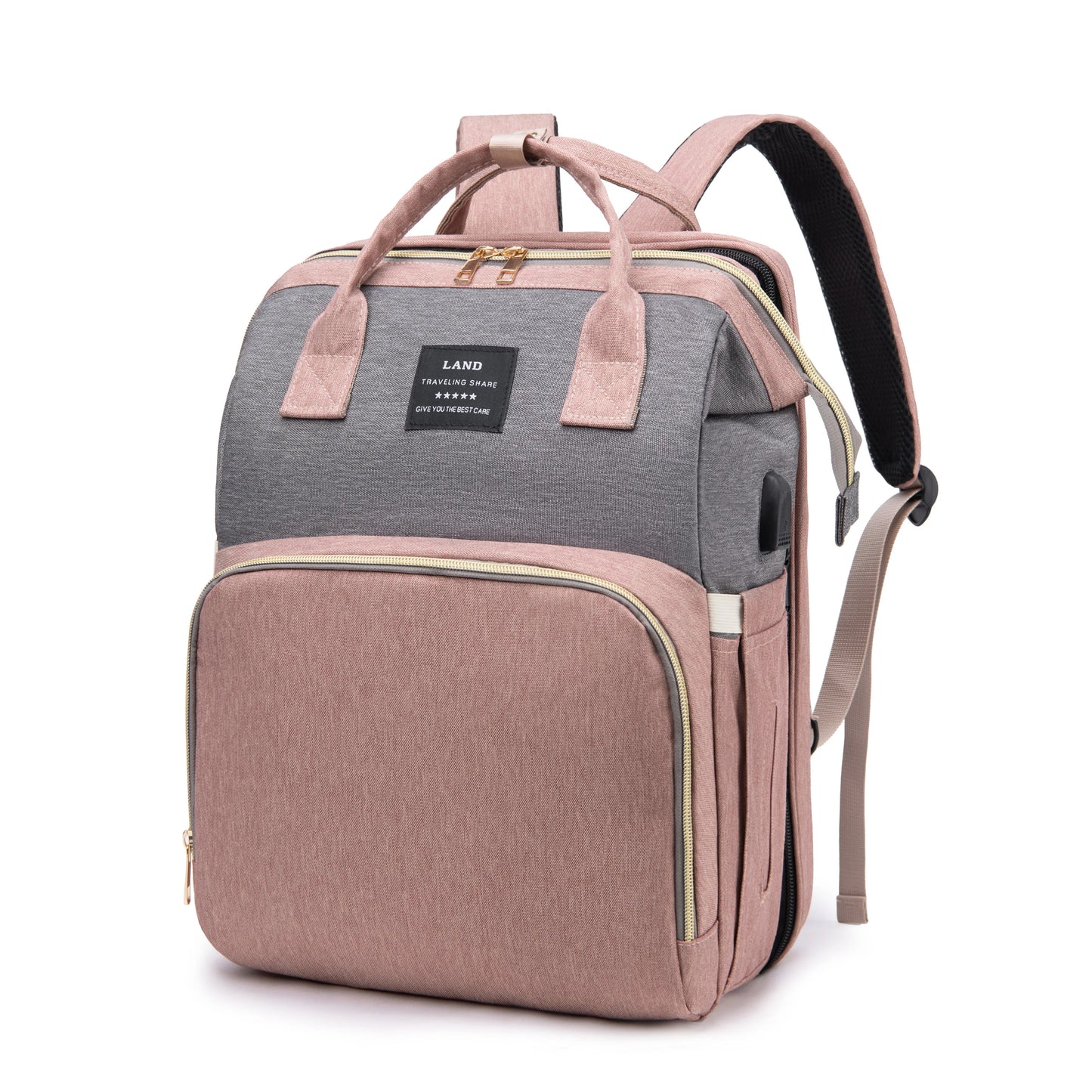 Lightweight Foldable Mommy Diaper Bag – Travel Backpack with Portable Crib - Nestling Babies