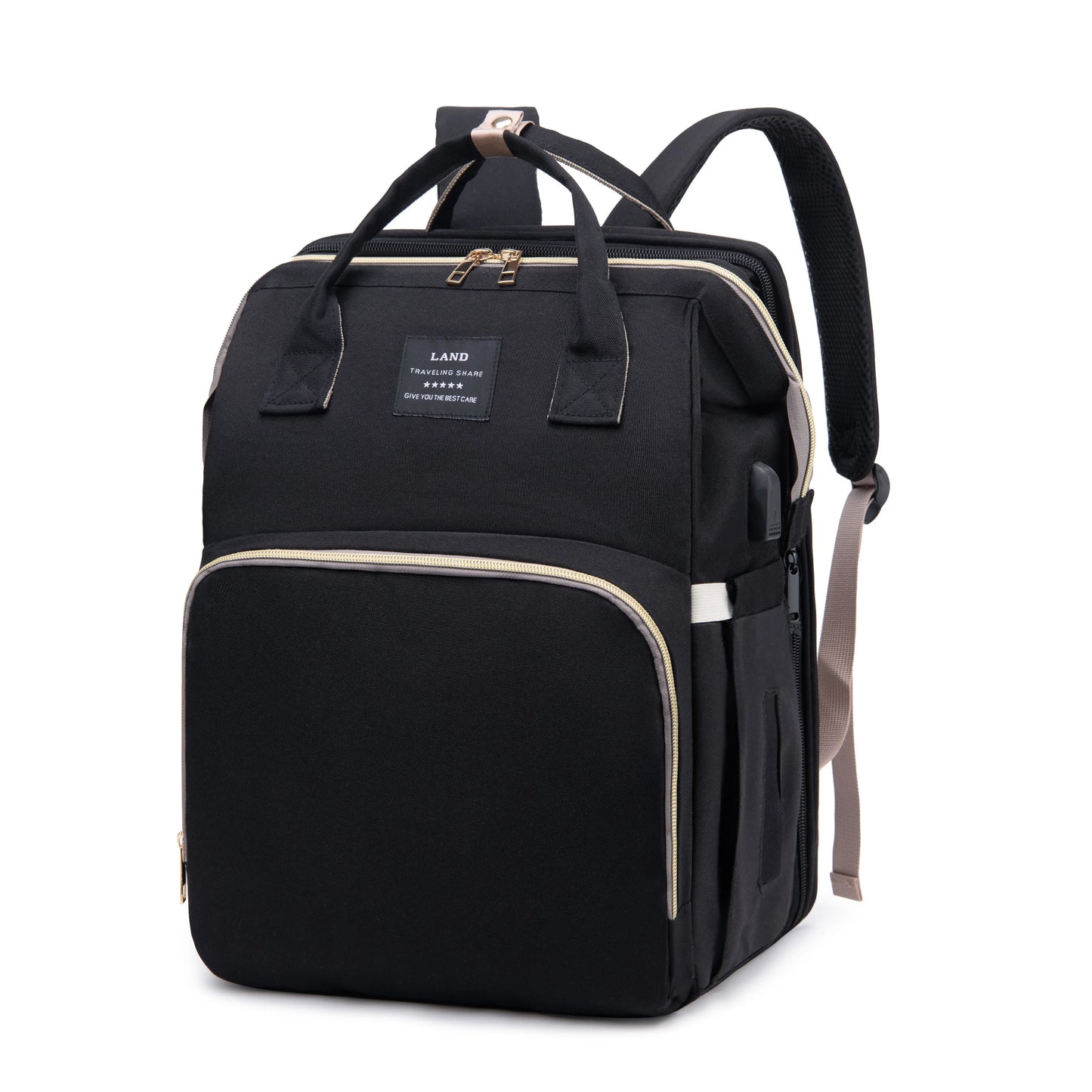 Lightweight Foldable Mommy Diaper Bag – Travel Backpack with Portable Crib - Nestling Babies
