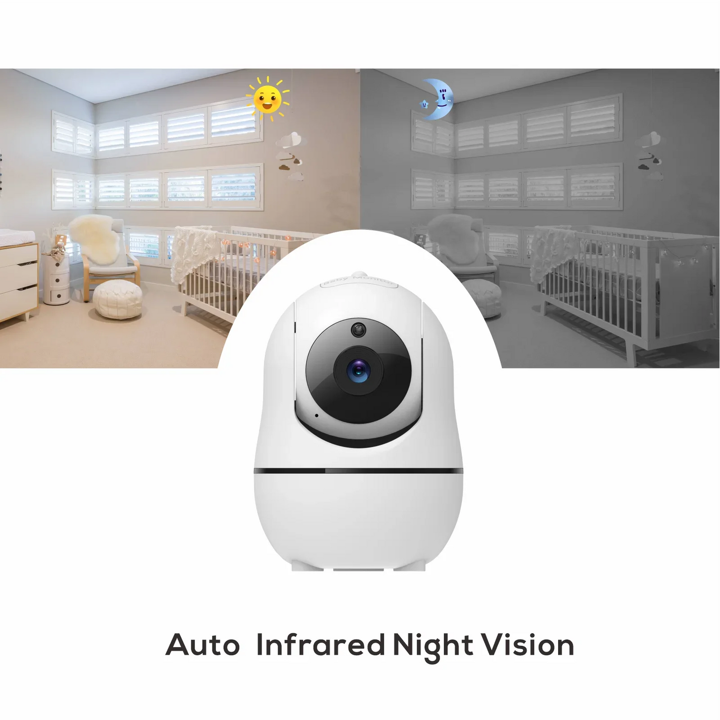 5” HD Video Baby Monitor with 2-Way Audio, Night Vision & Temperature Sensor – 22H Battery & 1000ft Range - Nestling Babies