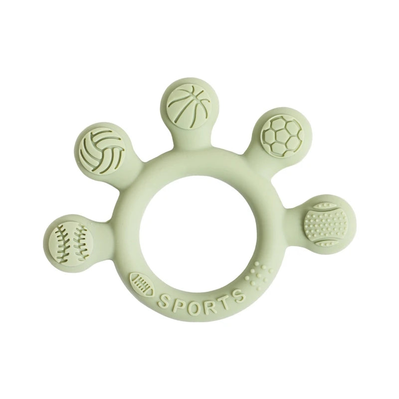 Silicone Baby Teether Ring – Soft & Safe Teething Toy for 0–12 Months - Nestling Babies
