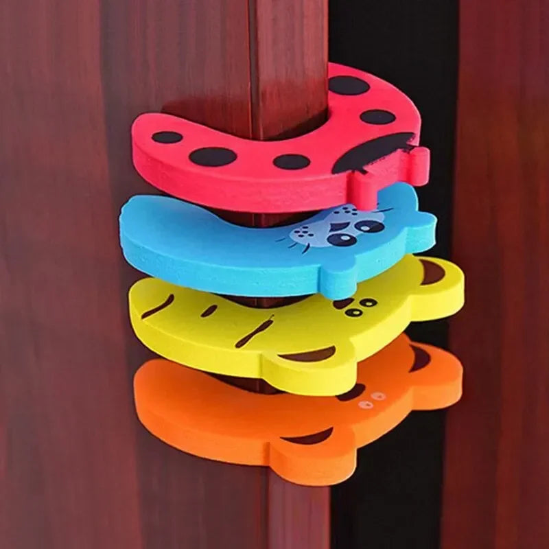 Baby Safety Door Stoppers – Anti-Pinch Foam Guards with Cute Animal Design (2/5 pcs) - Nestling Babies