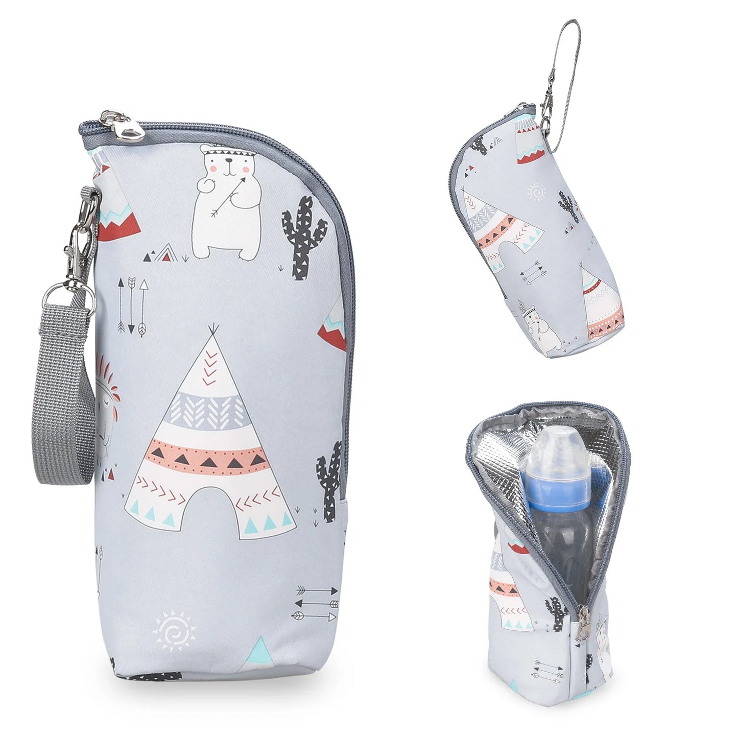 Portable Baby Bottle Warmer Bag – Insulated Bottle Holder for Outings & Stroller Use - Nestling Babies