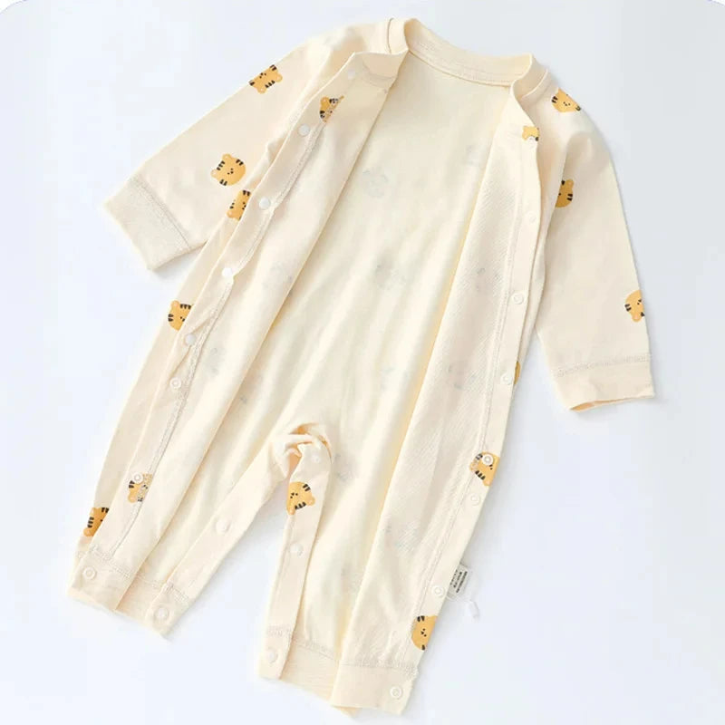 Cozy Bear Romper – Autumn Jumpsuit for Babies (0–12M | Unisex) - Nestling Babies