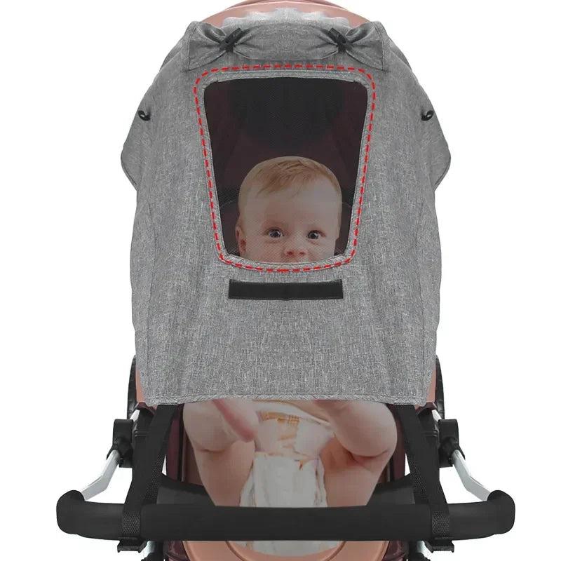 Universal Stroller Sunshade Cover – UV50+ Protection Canopy for Prams & Infant Car Seats - Nestling Babies