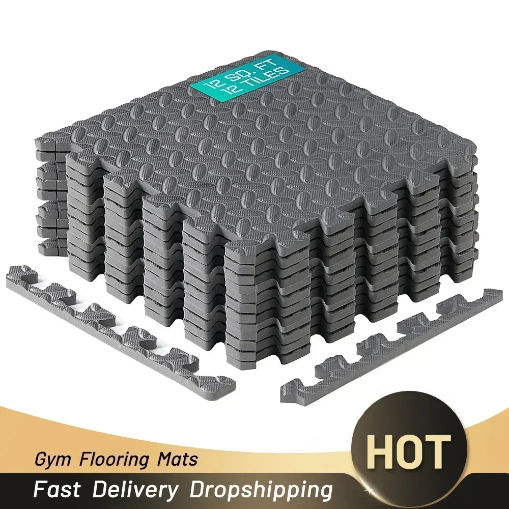 Interlocking EVA Foam Floor Mat – Soft Puzzle Tiles for Kids & Home Gym (4–20 Pcs) - Nestling Babies