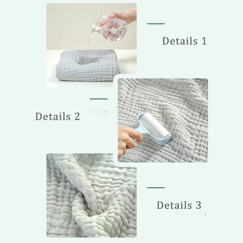 6-Layer Cotton Muslin Baby Blanket – Soft Swaddle Wrap & Bath Towel (105×105 cm) - Nestling Babies