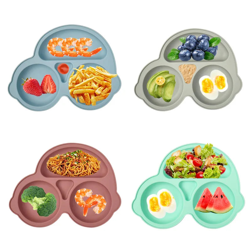 Silicone Suction Plate for Toddlers – Non-Slip Cartoon Design for Mess-Free Meals - Nestling Babies