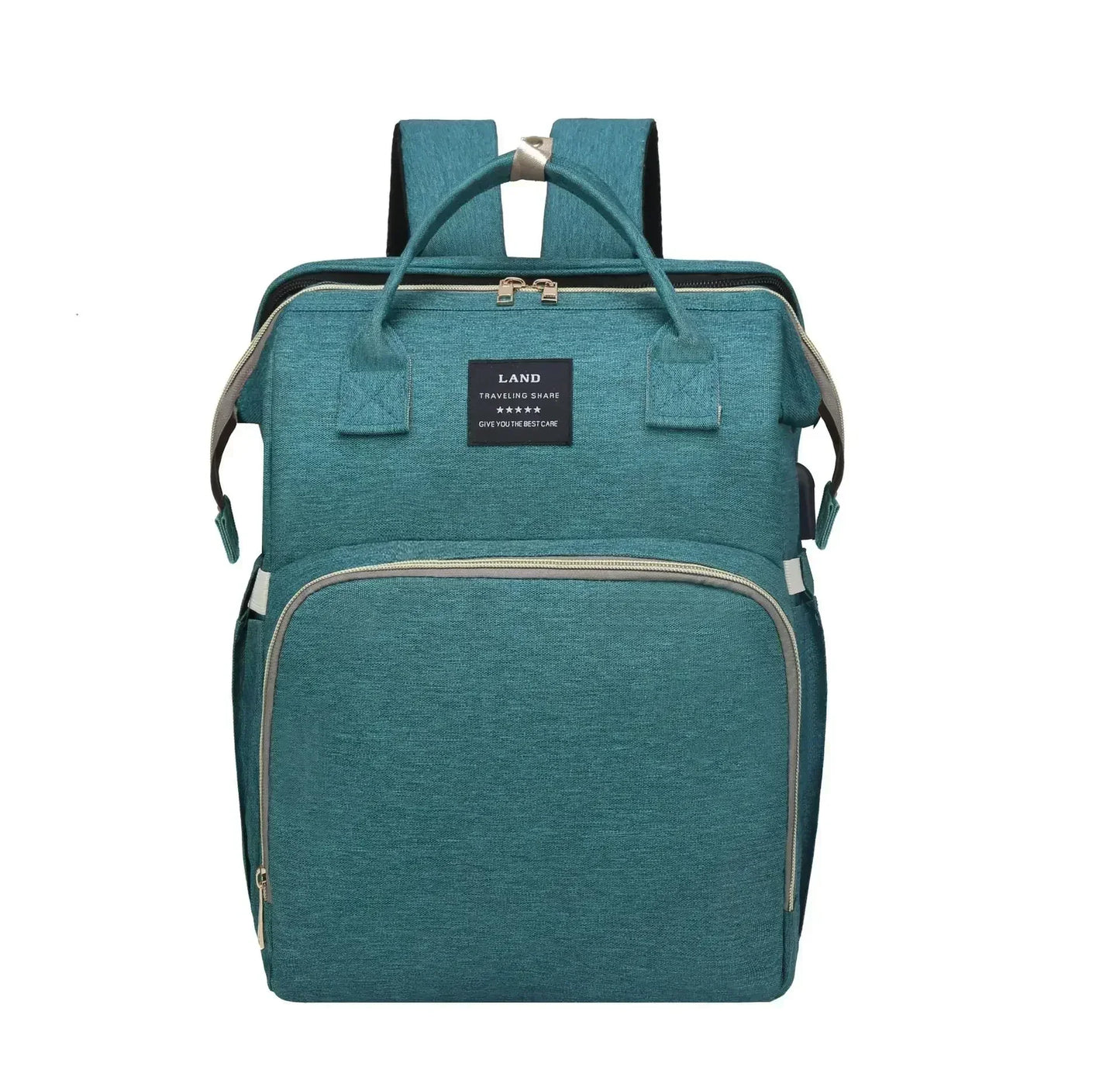 3-in-1 Mommy Diaper Backpack with Foldable Crib – Lightweight & Spacious Travel Baby Bag for Moms - Nestling Babies