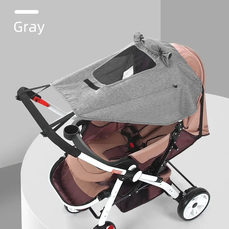 Universal Stroller Sunshade Cover – UV50+ Protection Canopy for Prams & Infant Car Seats - Nestling Babies