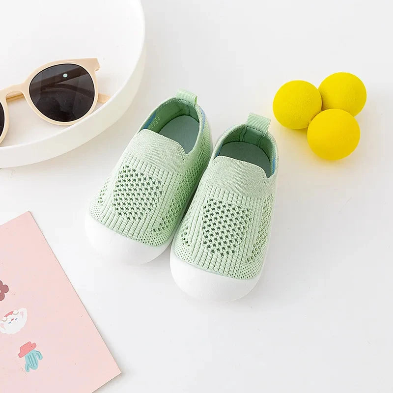 Soft Mesh Baby Shoes – Non-Slip Casual First Walkers for Boys & Girls (0–1Y) - Nestling Babies