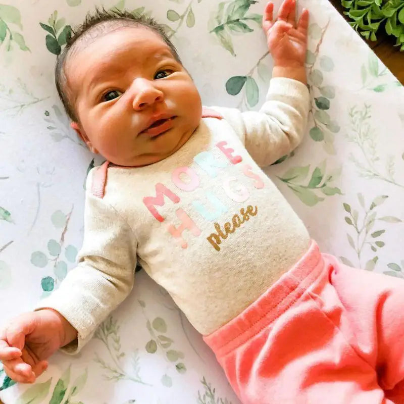 Floral Fitted Crib Sheet – Soft & Stretchy Diaper Changing Pad Cover for Nursery - Nestling Babies