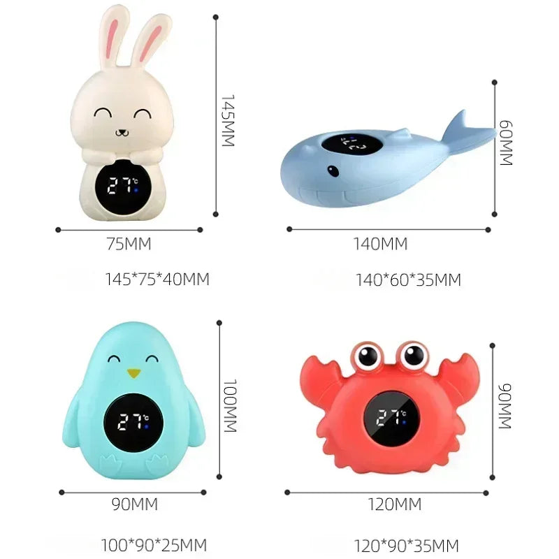 Digital Baby Bath Thermometer – Safe Water Temperature Meter with Cute Animal Design - Nestling Babies
