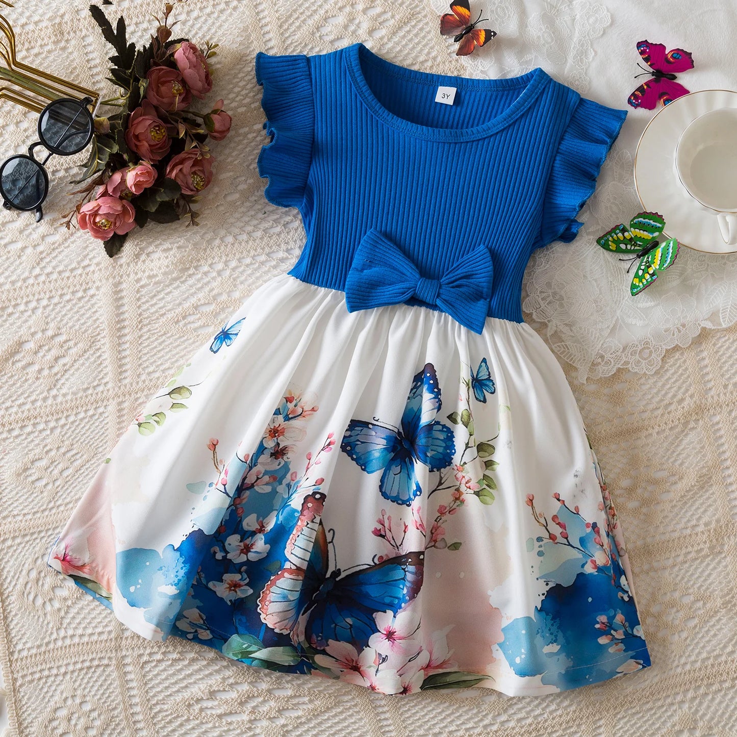Flower Girl Princess Dress – Ruffle Sleeveless Party Dress for Weddings & Birthdays - Nestling Babies