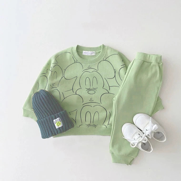 Baby Summer 2-Piece Set – Cartoon Tee & Shorts - Nestling Babies