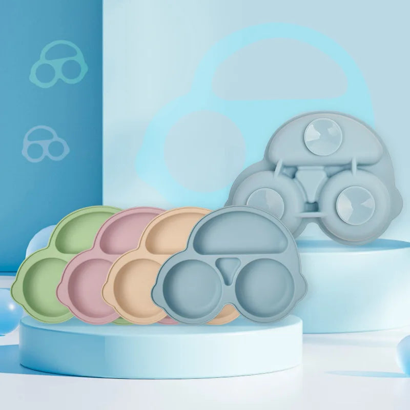 Silicone Suction Plate for Toddlers – Non-Slip Cartoon Design for Mess-Free Meals - Nestling Babies
