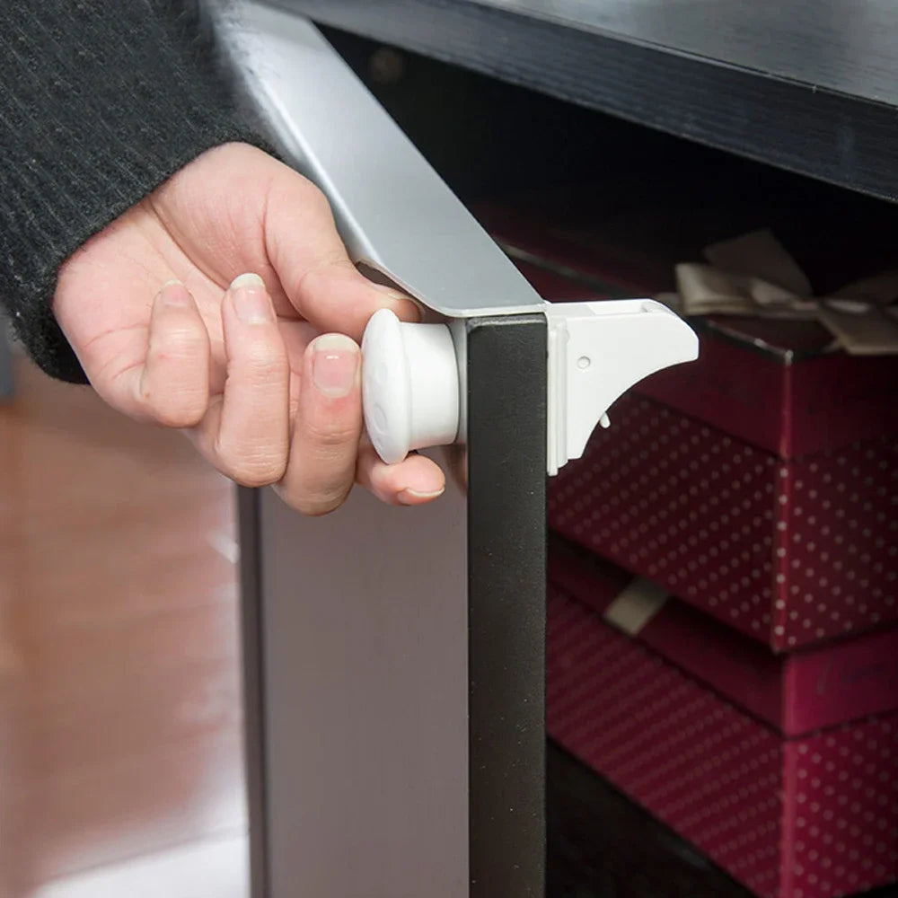 Magnetic Baby Safety Locks – Invisible Childproof Drawer & Cabinet Latches (No Drilling Required) - Nestling Babies