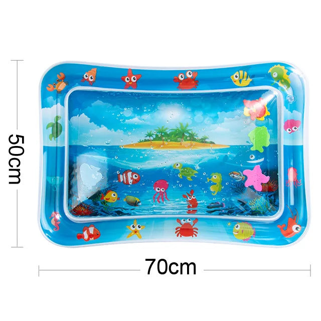 Inflatable Tummy Time Baby Water Mat – Sensory Development Cushion for Infants - Nestling Babies
