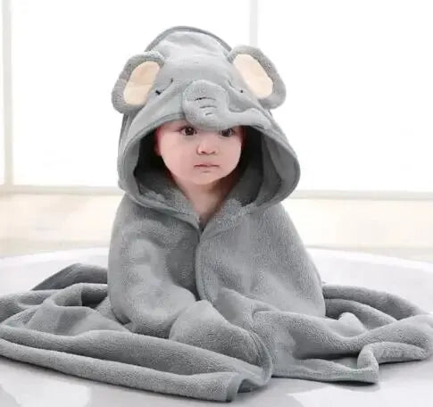 Ultra-Soft Hooded Baby Bathrobe – 4-in-1 Towel, Blanket & Swaddle Wrap - Nestling Babies