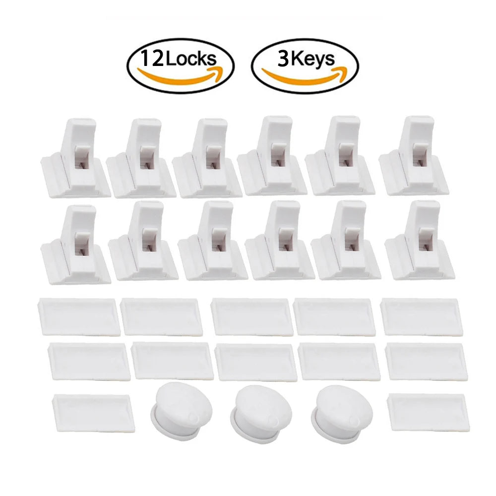 Magnetic Child Safety Locks – Invisible Baby Cabinet & Drawer Latches (Includes Installation Tool) - Nestling Babies