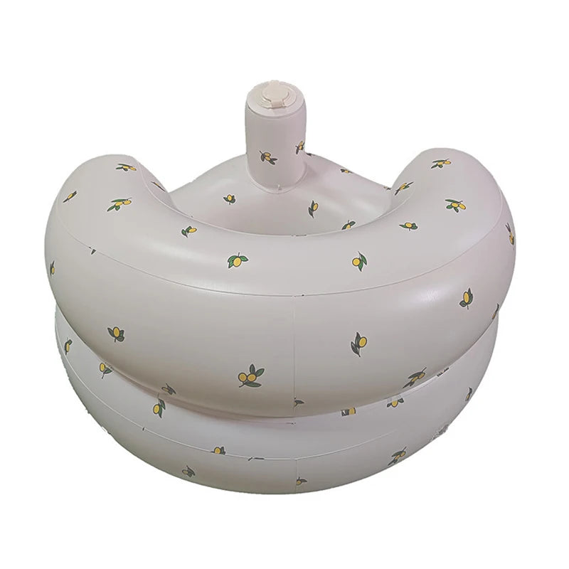 Inflatable Baby Seat with Built-in Air Pump – Soft Sofa Chair for Feeding, Sitting & Travel (3–36 Months) - Nestling Babies