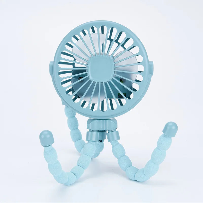USB Rechargeable Stroller Fan – Clip-On Portable Mini Fan with 3 Speeds - Nestling Babies