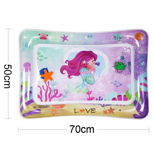Inflatable Tummy Time Baby Play Mat – Sensory Water Cushion for Infants - Nestling Babies