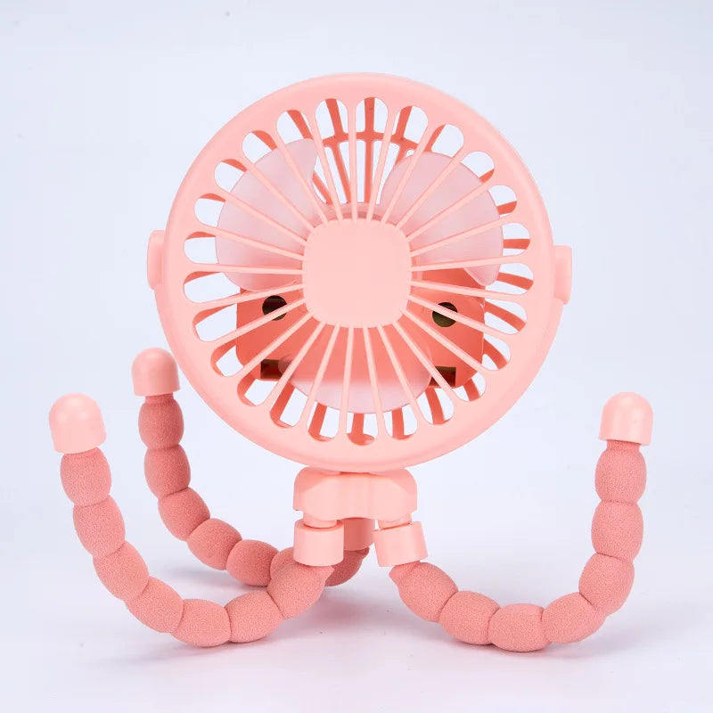 USB Rechargeable Stroller Fan – Clip-On Portable Mini Fan with 3 Speeds - Nestling Babies