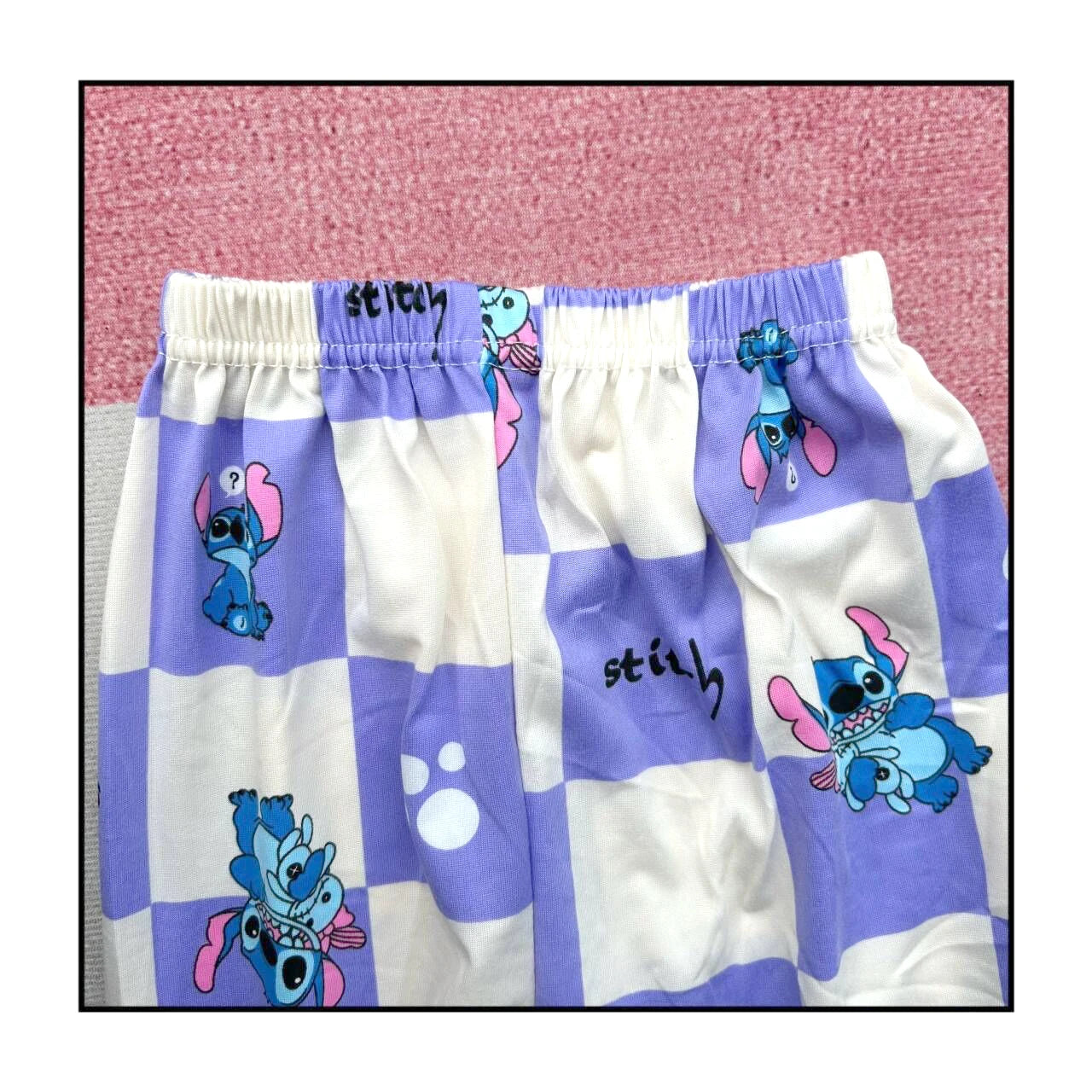 Stitch & Angel Cartoon Pajama Set for Kids – Long Sleeve Sleepwear (4–6Y) - Nestling Babies
