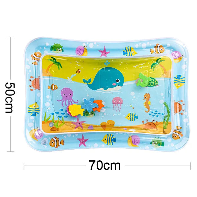 Inflatable Tummy Time Baby Water Mat – Sensory Development Cushion for Infants - Nestling Babies