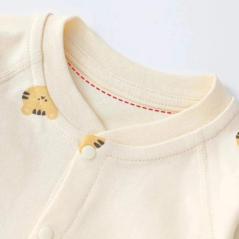 Cozy Bear Romper – Autumn Jumpsuit for Babies (0–12M | Unisex) - Nestling Babies