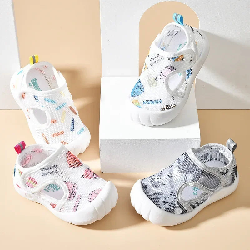 Breathable Mesh Summer Sandals – Lightweight Anti-Slip First Walkers for Toddlers (1–4 Years) - Nestling Babies