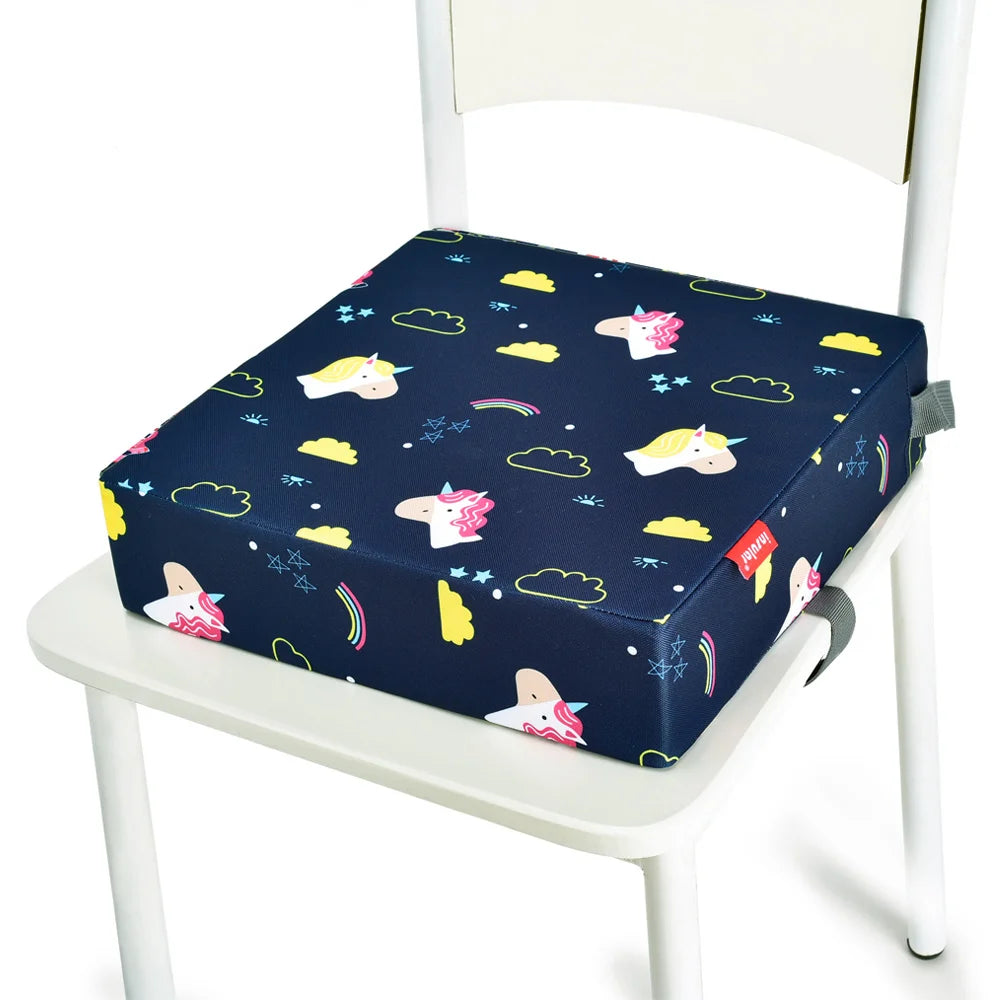 Adjustable Baby Booster Seat Cushion – Soft Dining Chair Pad with Safety Straps for Toddlers - Nestling Babies