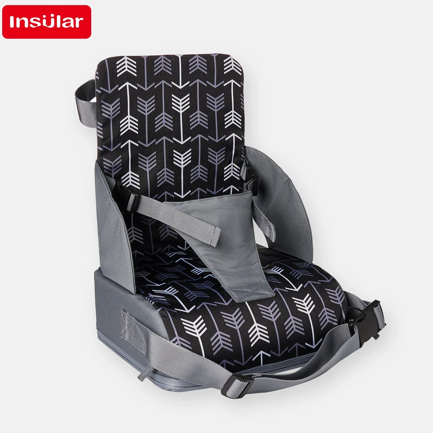 INSULAR Portable Foldable Booster Seat – Anti-Slip High Cushion for Baby & Toddler Dining Chairs - Nestling Babies