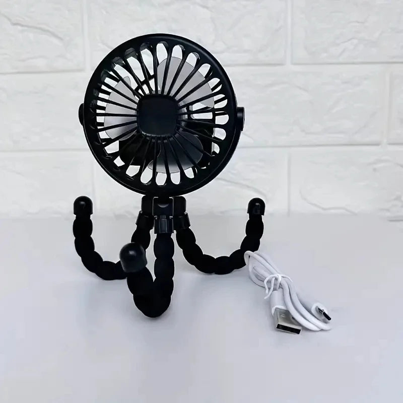 Bladeless Mini Stroller Fan – USB Rechargeable Handheld & Folding Silent Cooling Fan for Babies & Parents - Nestling Babies