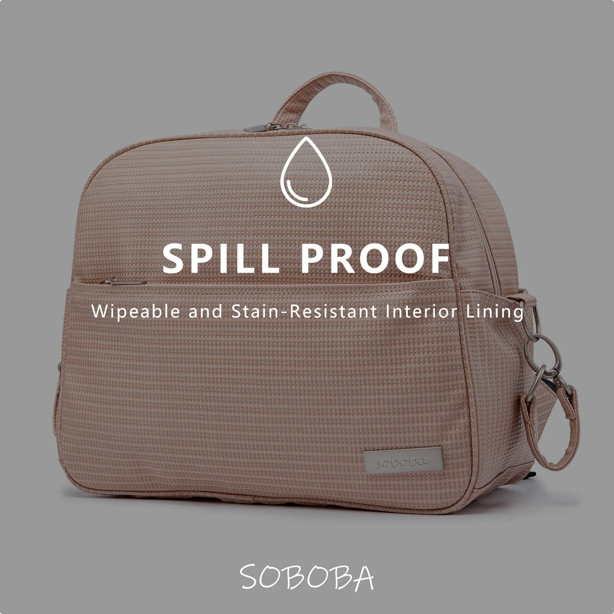 Soboba Stylish Diaper Backpack – Waterproof & Eco-Friendly PU Leather Bag for Modern Moms - Nestling Babies